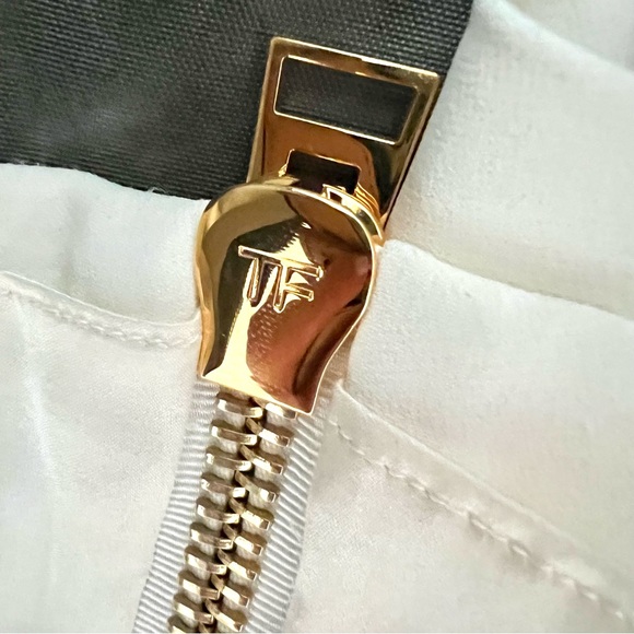 TOM FORD Couture Vintage Original Gold Zip Dress in Ivory - NEW - XS / IT38 - Picture 12 of 14